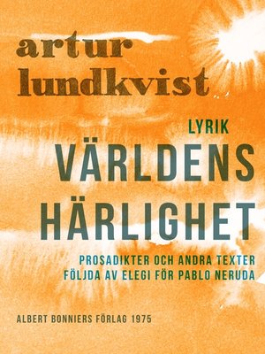 Världens härlighet by Artur Lundkvist